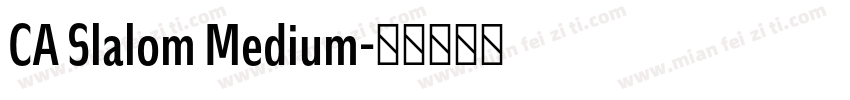 CA Slalom Medium字体转换